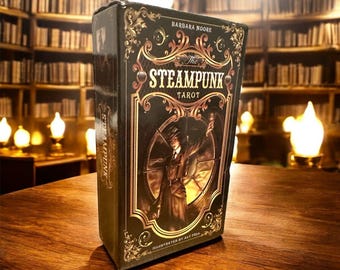 Steampunk Tarot Deck by Barbara Moore – 78 Cards – Mini Vintage Victorian Tarot Set
