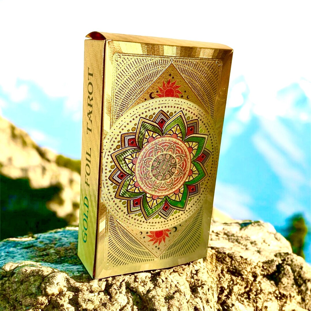Gold Foil Tarot Cards. 78 Plastic Tarot Cards Deck. Luxurious ...