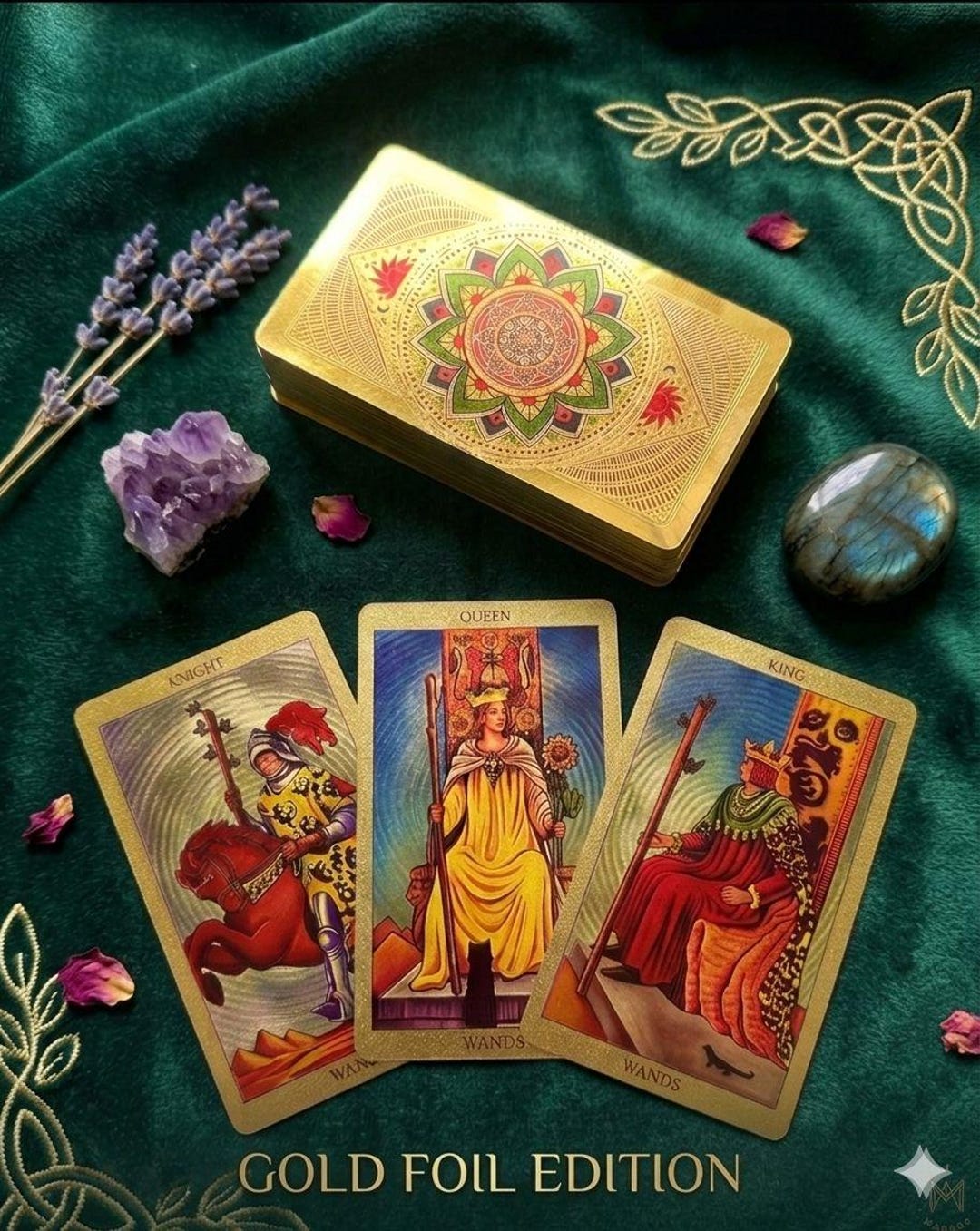 Gold Foil Tarot Cards. 78 Plastic Tarot Cards Deck. Luxurious ...