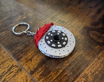 Llavero de rotor de freno impreso en 3D / Regalo para entusiastas de los coches