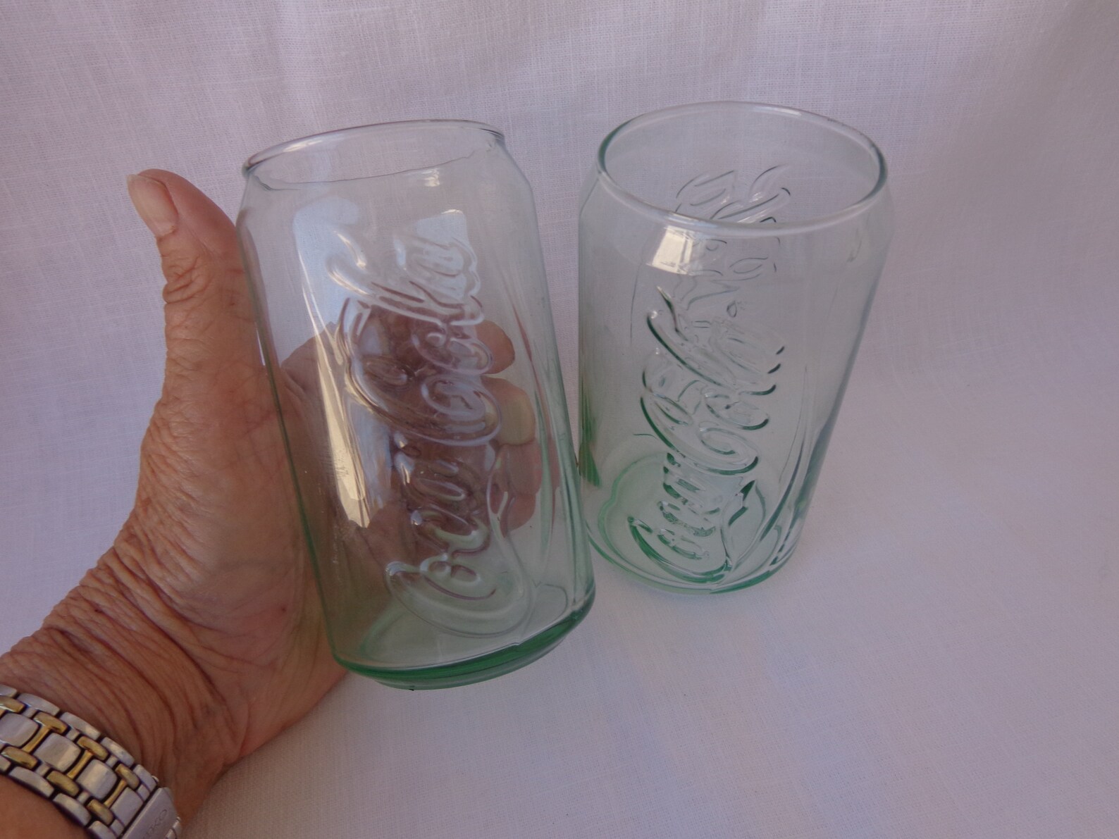 Pair Clear Coca Cola Can Style Glasses Coca Cola Can Etsy