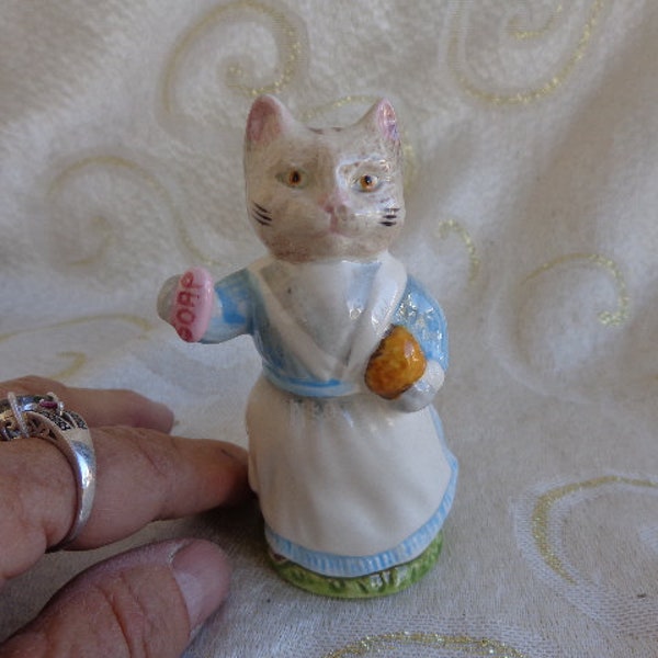 PETER RABBIT STORIES "Tabitha Twitchett" by Beatrix Potter for Frederick Warne - Figurine   3 3/4 " tall    1961