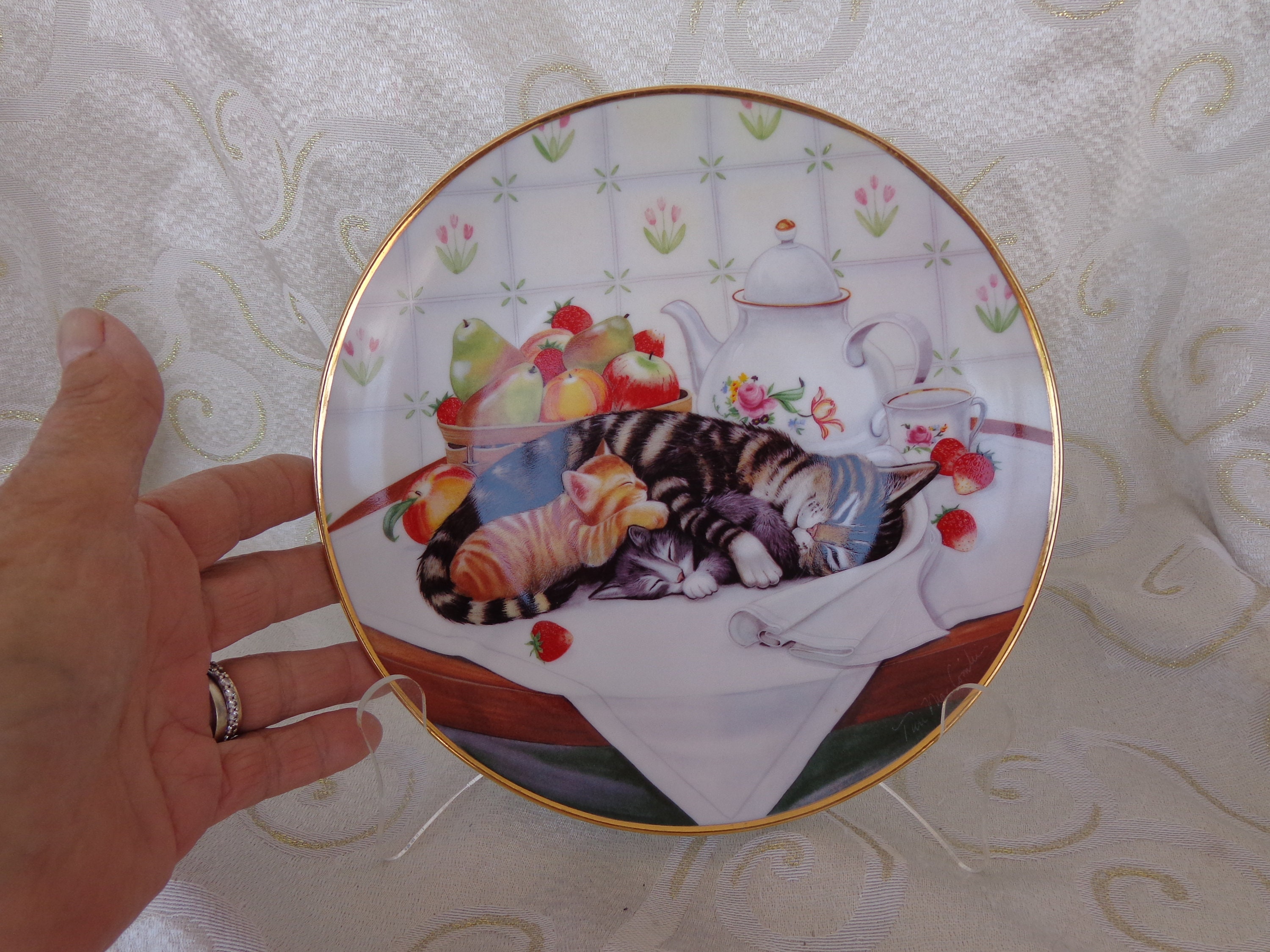 CATNAP CUTIES PLATE - 8 1/4
