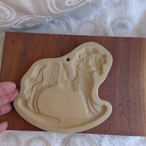 ROCKING HORSE COOKIE Mold -  6&quot;H x 6 1/4&quot;L - Brown Bag Cookie Art Mold - Hole at Top to Hang if Desired