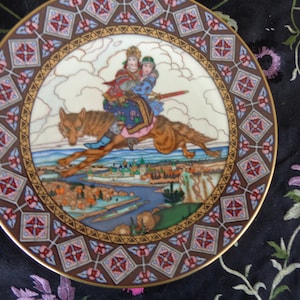 Plate. Firebird Plate #8  Ivan and Tsarevna on the grey wolf  limited edition Villeroy and Bosch  Germany