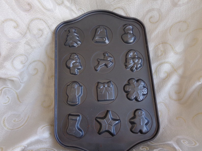 CHRISTMAS COOKIE PAN 12 Cavity Cookie Pan All Different Etsy