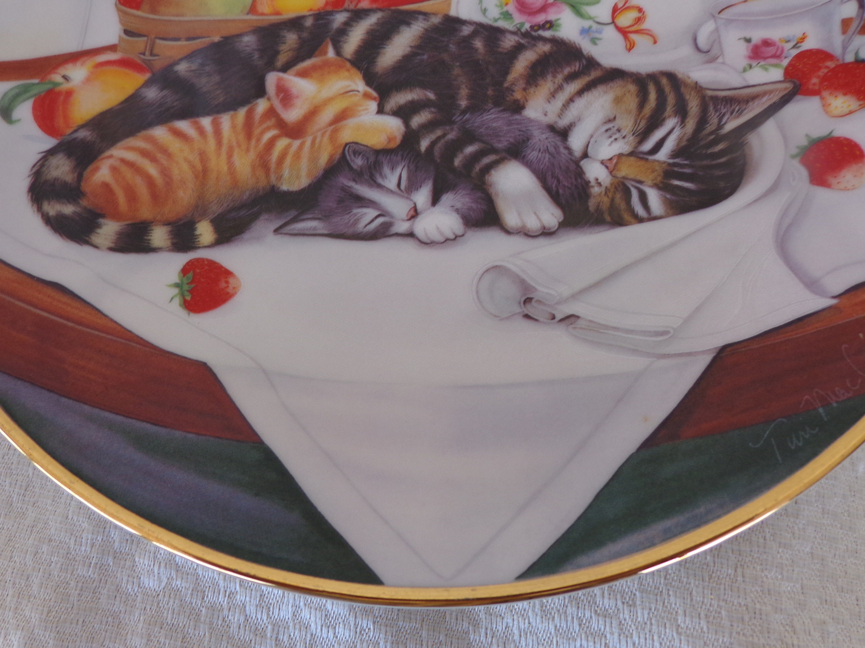 CATNAP CUTIES PLATE - 8 1/4