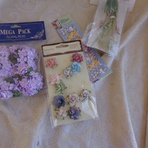 SPRING ART SUPPLIES - Flowers, Bird, Mary Engelbreit Stickers and Roses