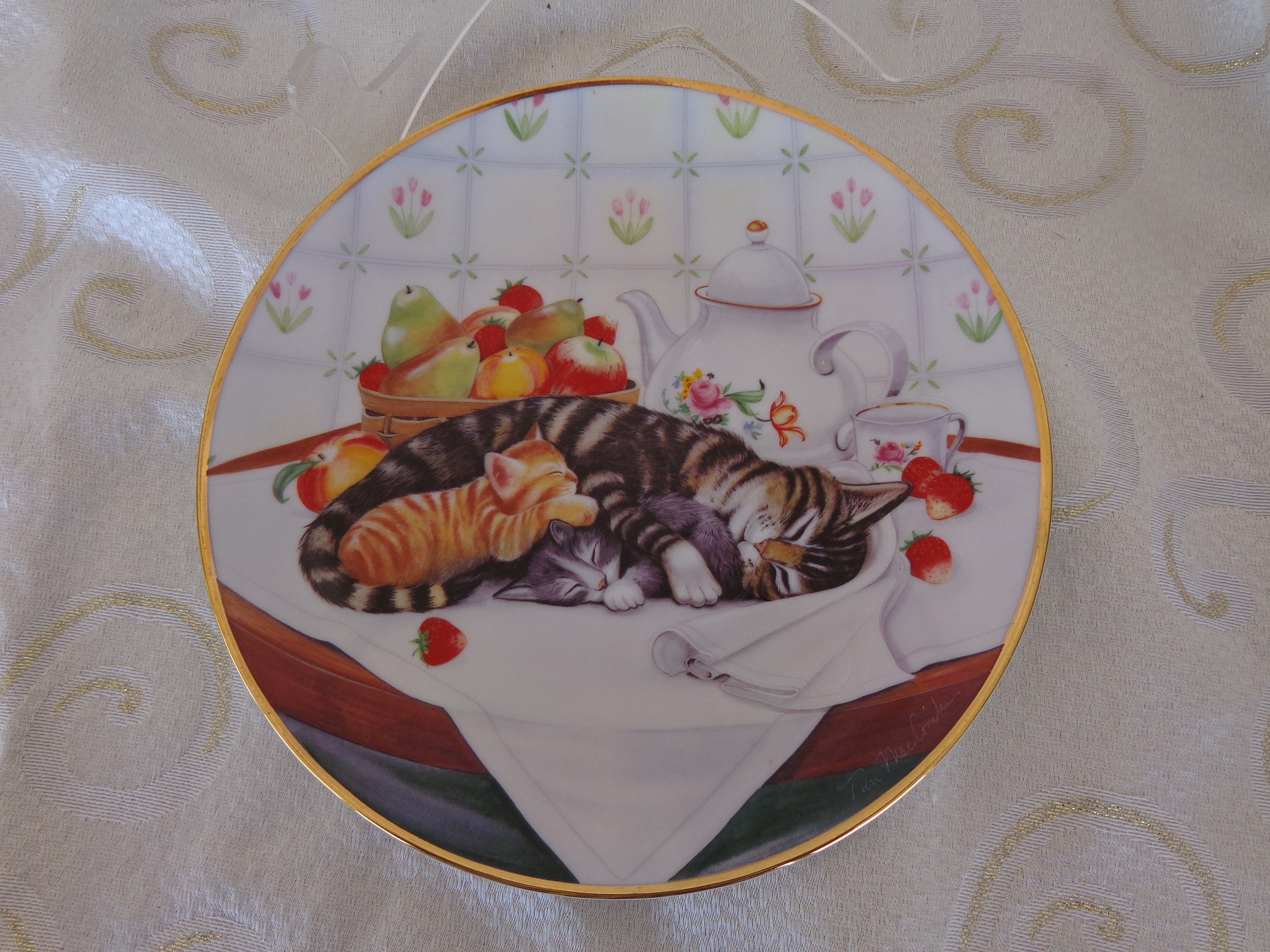 CATNAP CUTIES PLATE - 8 1/4