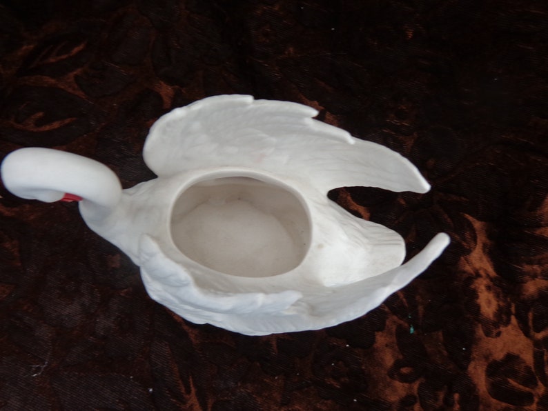 1970 s Goebel ZV 103III Vintage Swan PlanterVase Marked with Blue B in V and stamped ZV103III Porcelain Bisque West German Swan