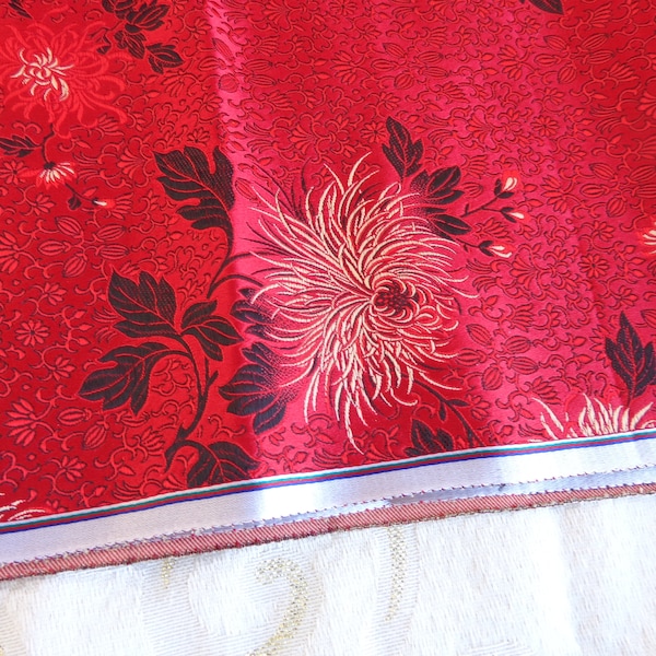 Red Silk Brocade 453 Fabric main image 1