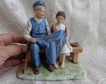 LIGHTHOUSE KEEPERS DAUGHTER - 5 1/4"H x 5"W x 3"D - Porcelain Norman Rockwell Figurine 1979 Norman Rockwell Museum