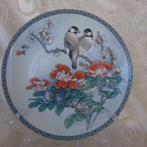 GIFT OF PURITY Imperial Jingdzhen  Plate - 1988 - Chinese Bird Plate