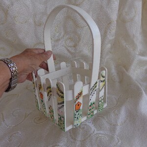 Handpainted WOODEN EASTER BASKET