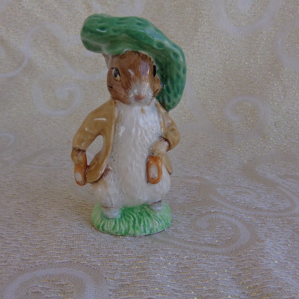 PETER RABBIT STORIES "Benjamin Bunny" by Beatrix Potter for Royal Albert -  Figurine 4 " 1948 Warne  1989 Royal  Albert