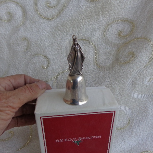 9th DAY OF CHRISTMAS Bell #9 - Reed & Barton Christmas Bell - 2 3/4"H - 9 Ladies Dancing - Silver plated 1979 bell