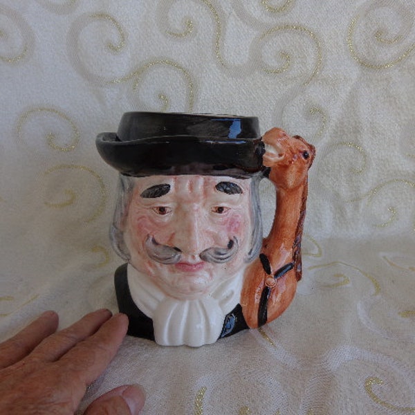 ROYAL WINTON GRIMWADES "At the Races" Toby Mug -  5 1/2" H x 5 3/4" W incl handle -  1950 copyright