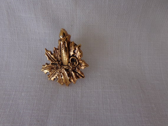 GOLD CANDLE PIN - Gold Tone CandleTac Pin- Gold T… - image 1