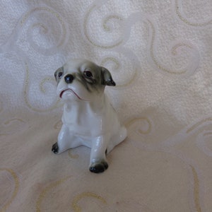 LITTLE BOXER DOG Figurine - Porcelain Boxer Dog Figurine