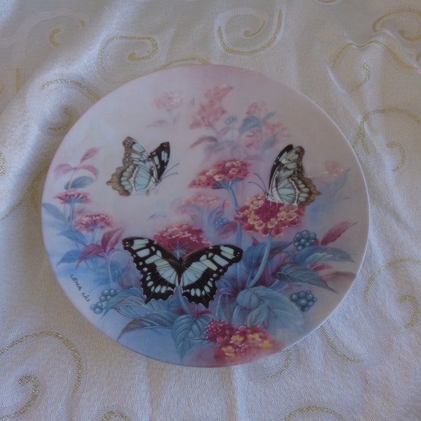 MALACHITE BUTTERFLIES by Lena Liu  4TH issue in "Gossamer Wings" signed and numbered plate