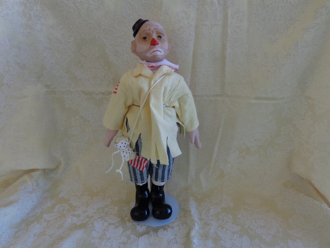 HOBO CLOWN DOLL 15 Bisque Porcleain Clown Doll Hobo Etsy