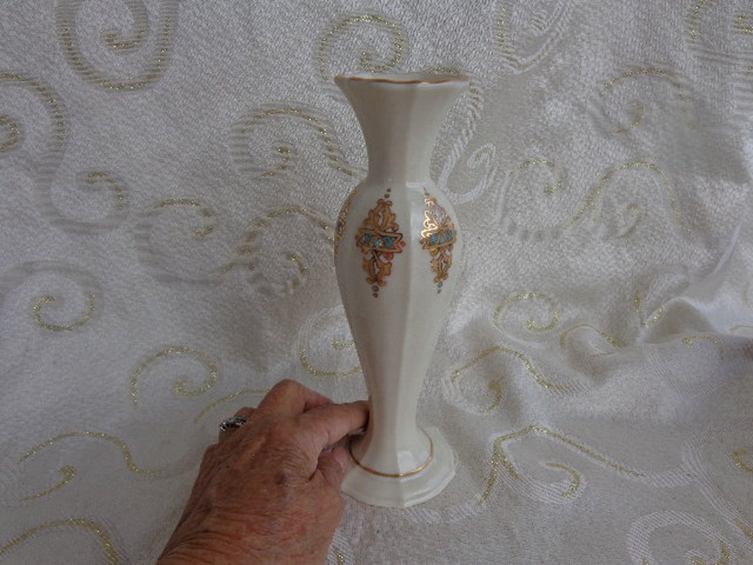 LENOX CHINA VASE Catalan Pattern Elegant 8 Vase Etsy