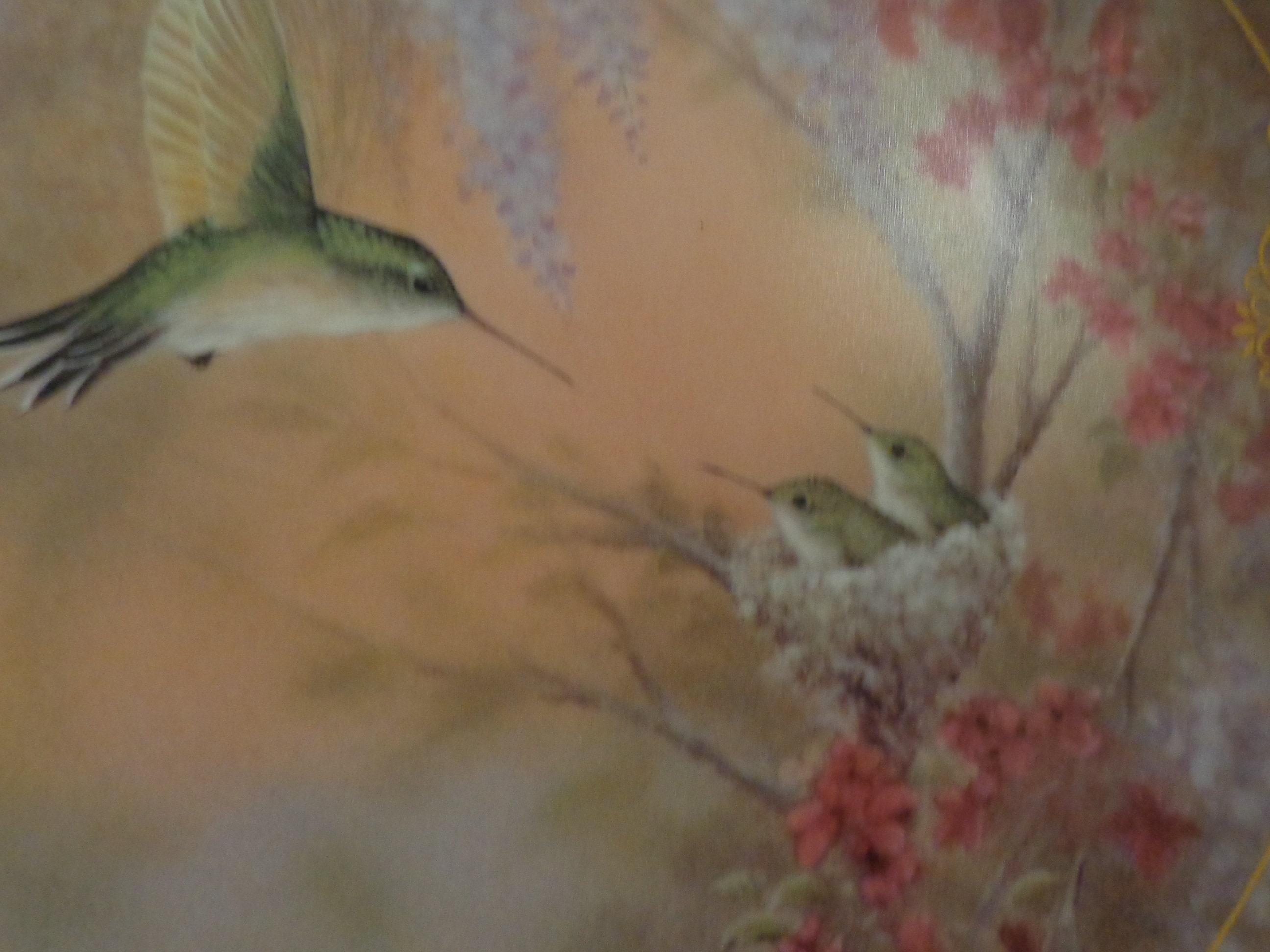 GARDEN WHISPERS HUMMINGBIRD Plate - 8 1/8