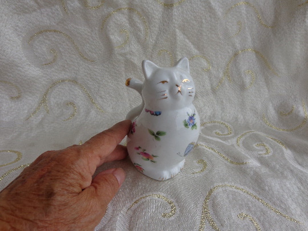 CAT POTPOURRI CONTAINER 4 1/4 High Porcelain Etsy