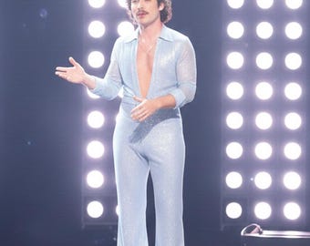Benson Boone Blue Sparkly Jumpsuit - LA Grammys 2025 Performance