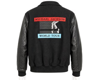 Michael Jackson Bad Tour Jacket | MJ Varsity Jacket | Retro 80s