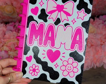 Mama A5 Disc Bound Notebook Cover 3MF | Cute Cow Print Journal | Reusable Planner Cover | 3D Print File | Digital Download