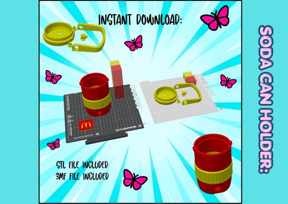 Soda Can Holder - 3D Printable STL & 3MF Files