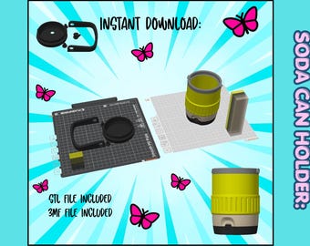 Cute Pencil Design Drink Carrier STL | Lightweight | 3D Print File
