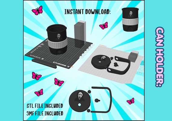 Ghost Face Soda Can Holder STL + 3MF | Horror Themed