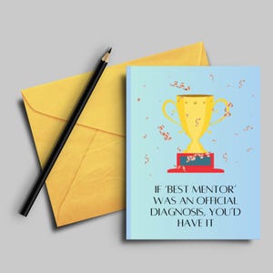 Lustige beste Mentor Diagnose Karte zum ausdrucken - Mentor Danke Geschenk - humorvolles medizinisches Wortspiel Wertschätzung digitaler Download
