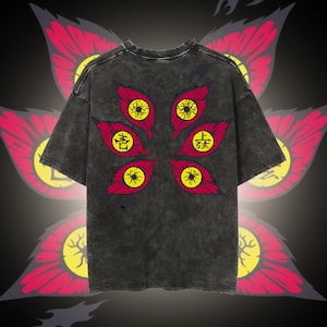 Demon Slayer Anime Tshirt | Heavy Oversized Anime Tee | Stone-Washed Style Sthirt | Kokushibo Inspired Design | Manga Clothes | Anime Gifts
