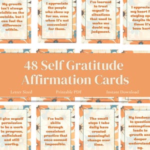 Affirmatiekaarten natuur, afdrukbare positieve citaten, bemoedigende notities, mindfulness-zelfzorgcadeau, dankbaarheidskaartenstapel dagelijkse affirmaties