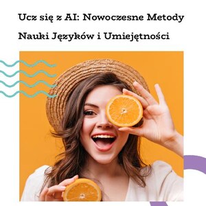 May include: A woman wearing a straw hat smiles while holding two orange slices in front of her face. The background is a solid yellow color.