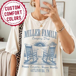 Personalized Family Camping Trip Comfort Colors Shirt: Custom Reunion Tee