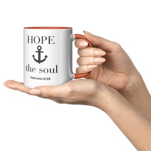 HOPE anchors the soul coffee mug // coffee cup // religious saying // Christianity // bible scripture // gift for friend // gift for pastor