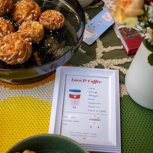 Carte “Menu Maison” – Avec ou sans prix – Illustration coffee shop – Déco coin café