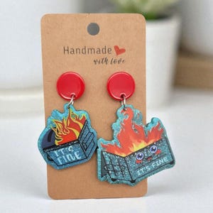 Dumpster Fire Earrings