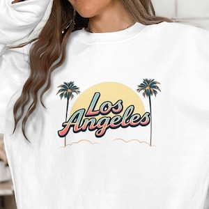Los Angeles Sweatshirt, Retro California Sweatshirt, Vintage LA Design Sweatshirt, West Coast Apparel, California Souvenir Gift