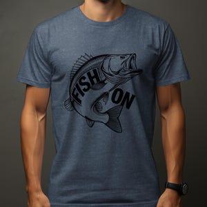 Fishing Graphic Tee, Fish On T-Shirt, Angler Gift Shirt, Fisherman Clothing, Catch of the Day Apparel, Unique Fishing Lover Tee