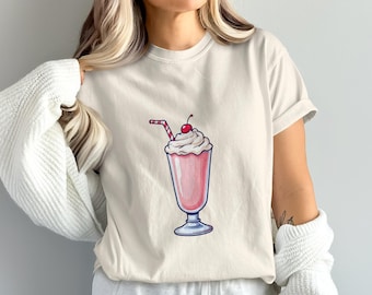 Milkshake Png, Cute Milkshake, Cherry Png, Retro Drink Png, 50s Png, Soda Shop Png, Digital Download Png, Digital, Digital Download