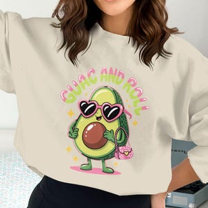 Guac and Roll Png, Avocado Png, Cute Avocado, Funny Avocado, Cartoon Avocado, Digital Download Png, Digital