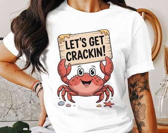 Lets Get Crackin Crab PNG, Crab Clipart, Beach Png, Crab Digital, Crab Sublimation Png, Summer Png, Digital Download Png