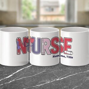 Krankenschwester Becher, kundenspezifischer Text Krankenschwester Becher, Krankenschwester Wertschätzung Geschenk, medizinischer professioneller Becher, Krankenschwester Abschlussgeschenk, einzigartiger Krankenschwester Becher