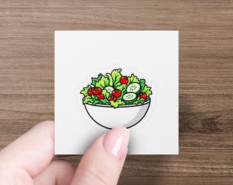 Adesivo per insalatiera, adesivo per verdure fresche, adesivo per insalata sana, adesivo per decorazioni da cucina, adesivo per laptop per buongustai, adesivo per bottiglia d'acqua