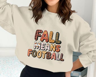 Fall Means Football Png, Fall Png, Football Png, Pumpkin Png, Digital Download Png, Fall Football, Autumn Png